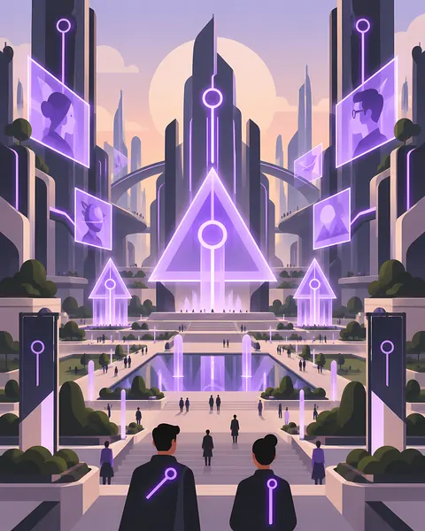Automata concept study: Triangle monument avenue crowd